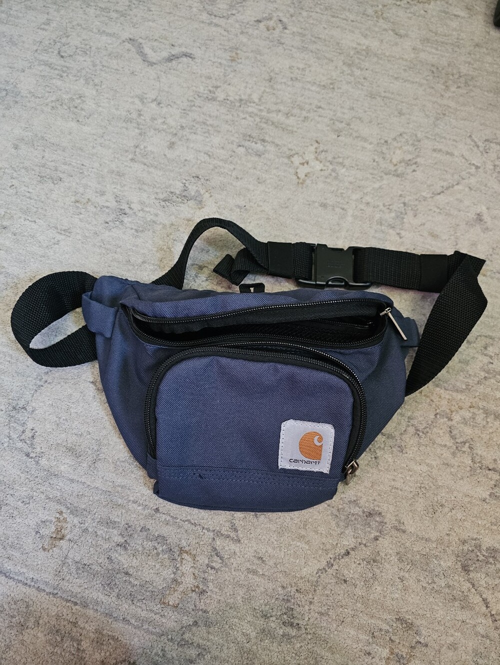 Carhartt Navy Waist Pack with Black Strap